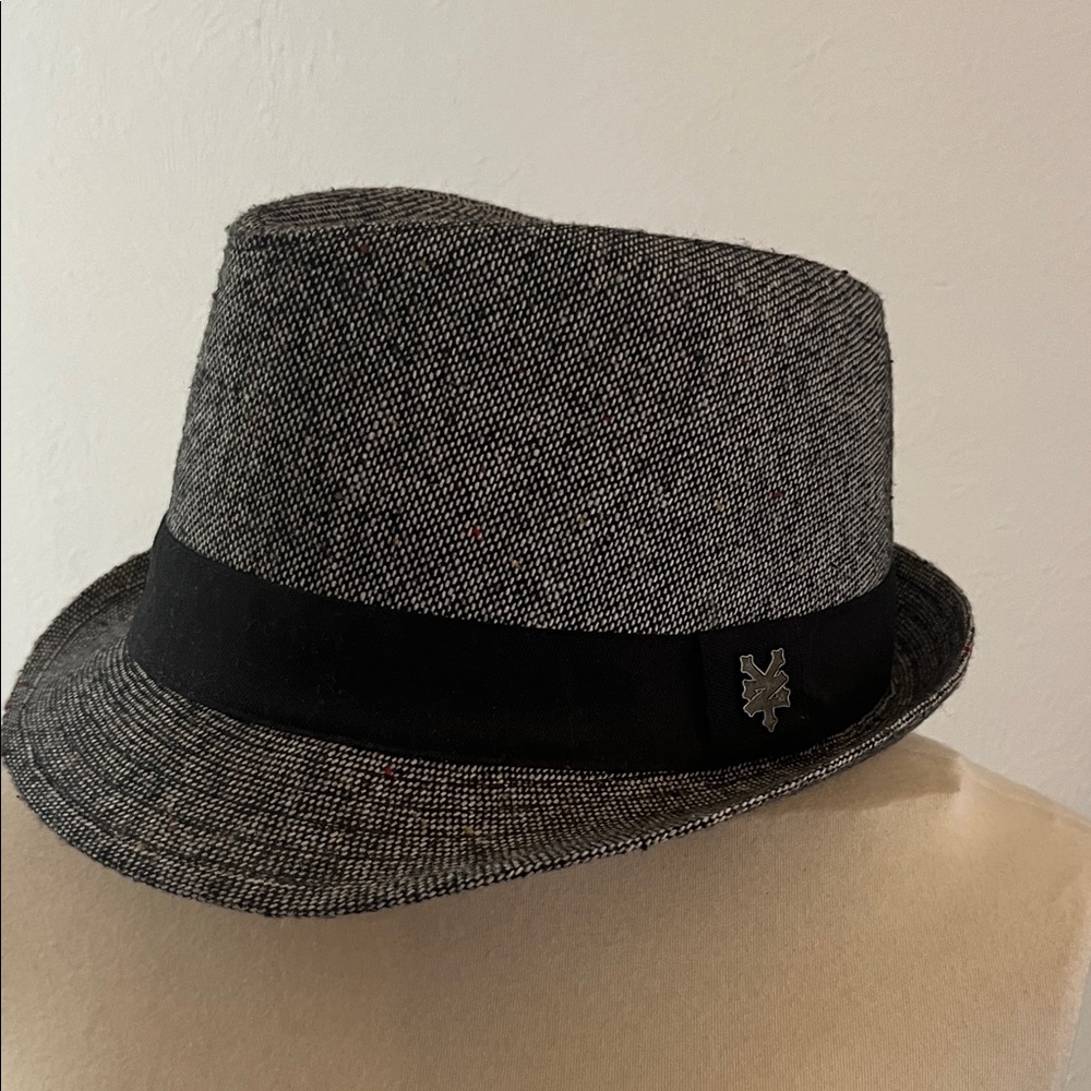 Stylish Black and Gray Fedora Hat